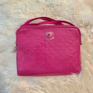 Coach patent leather tablet bag with strap